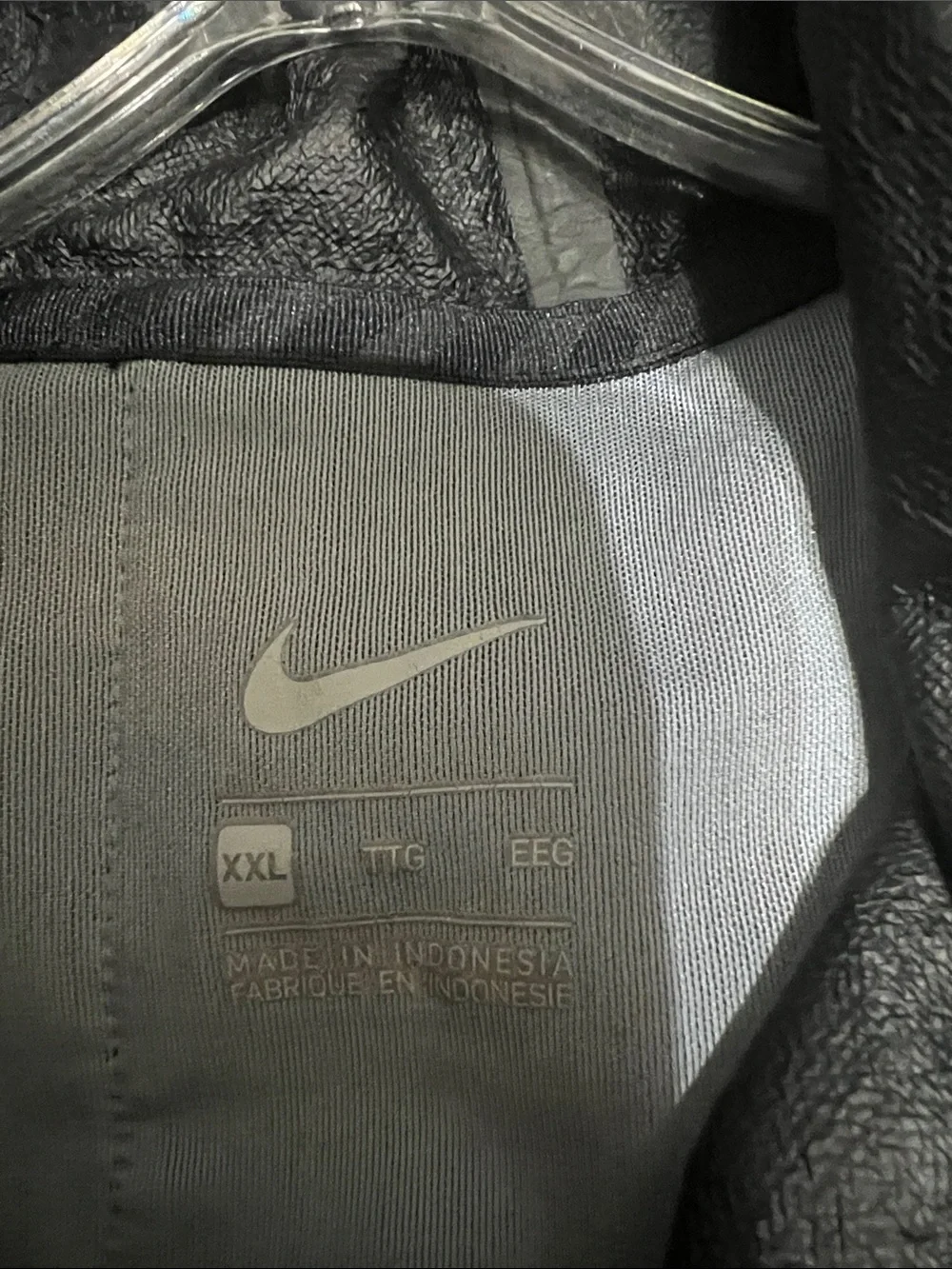 Nike Black Men’s Half-Zip Hooded Performance Jacket with White Swoosh